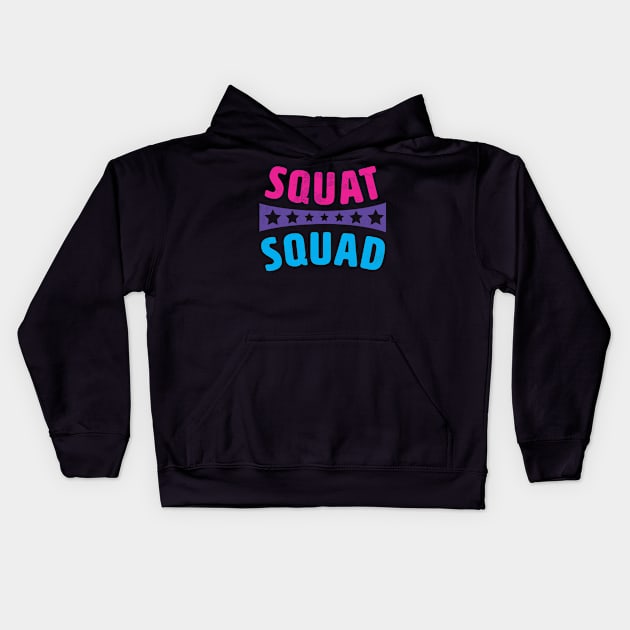 Squat Squad Gym Life Design Kids Hoodie by razlanisme